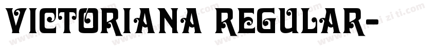 Victoriana Regular字体转换
